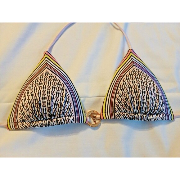Victoria's Secret Other - Victoria's Secret Swim Top XS Push up Bra NEW gold multicolor rare
